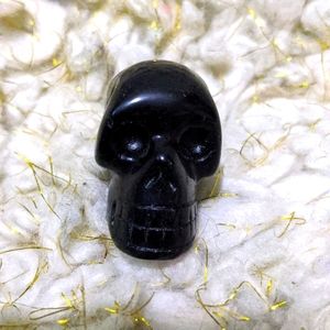 Obsidian Crystal Skull Gemstone Decor Bohemian Gothic Timeless Witch Creepy Cute